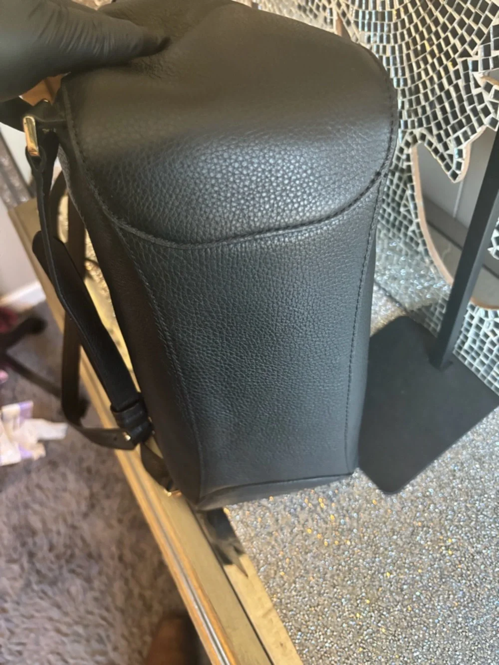 ⭐️kate spade black large leather backpack